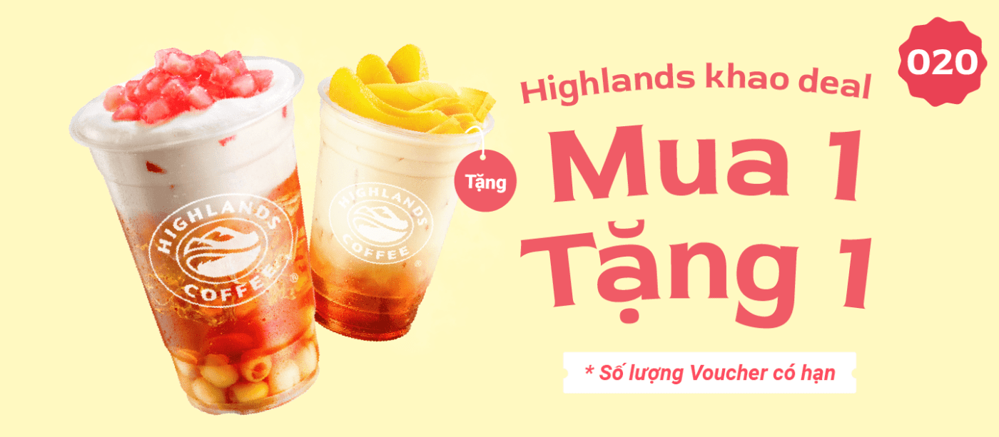 mã khuyến mãi highland