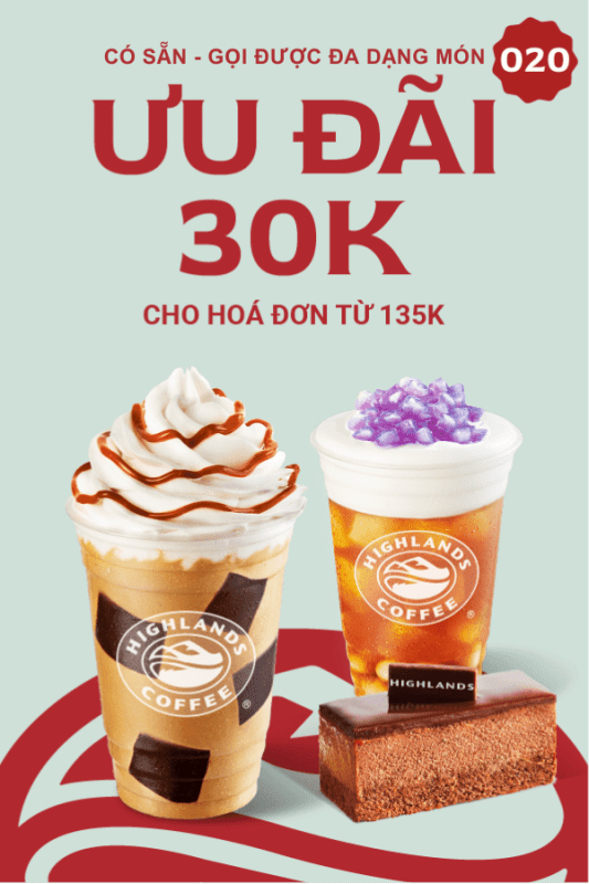 mã giảm giá highlands coffee